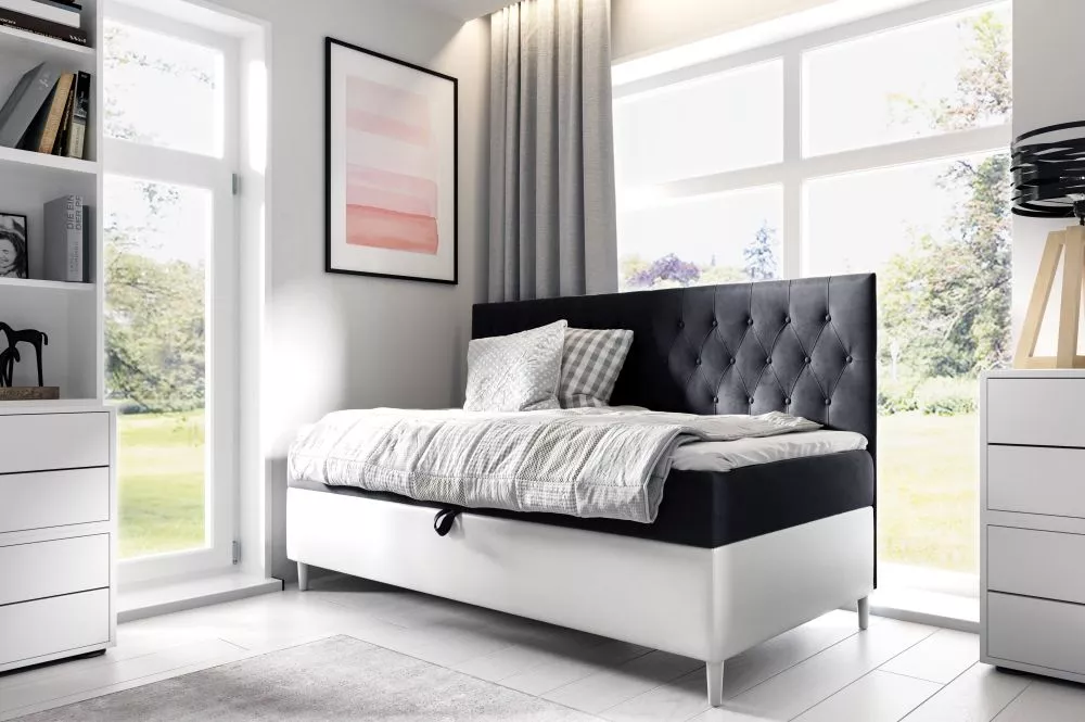 Gulta Filip 2 Boxspring Standard Guļamvietas platums: 80 cm, Korpusa krāsa: balts, Guļamvietas garums: 200 cm, · 88 × 20