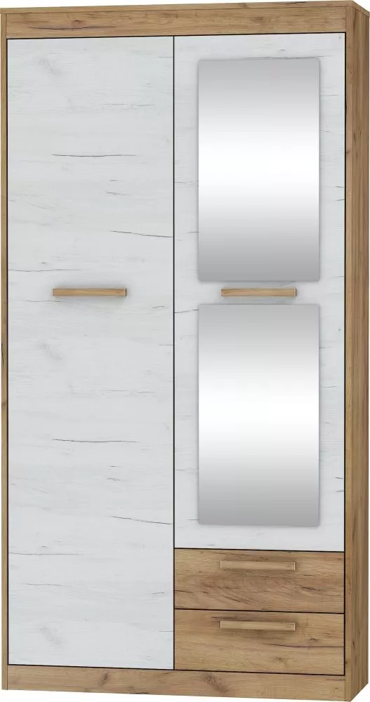 Skapis Maximus MXS 04 · Zelts ozols + balts ozols · 100 × 57 × 210 cm