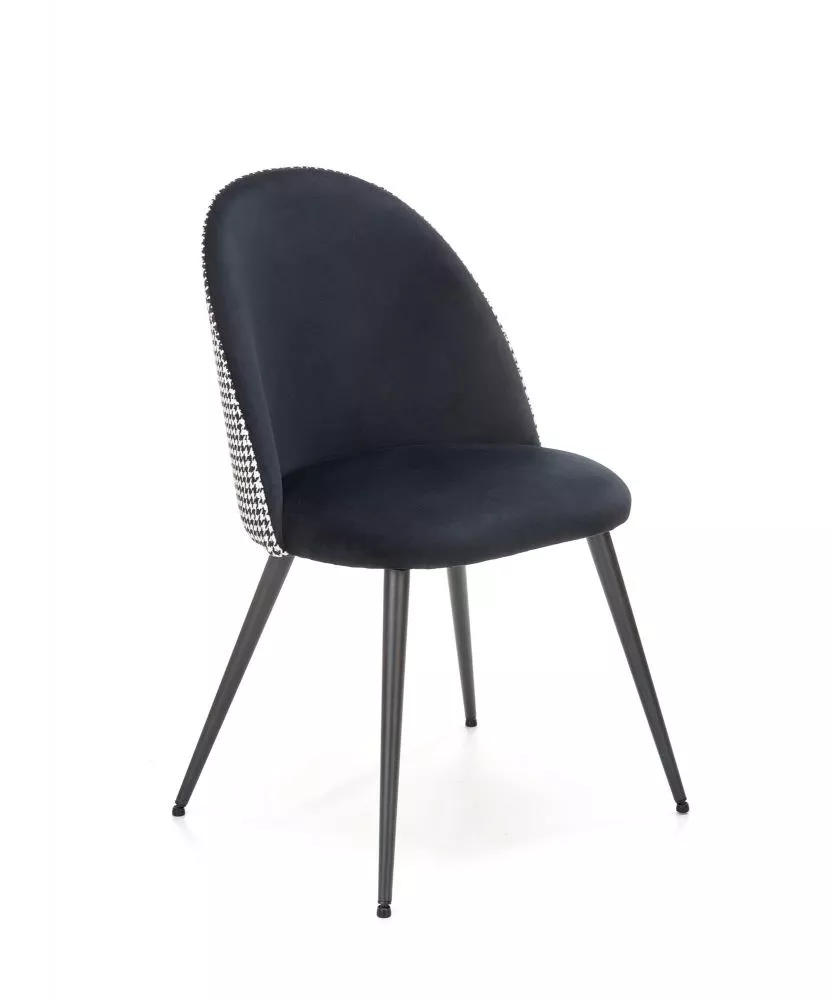 Krēsls K-478 · Melns + balts · 84 × 49 × 54 cm