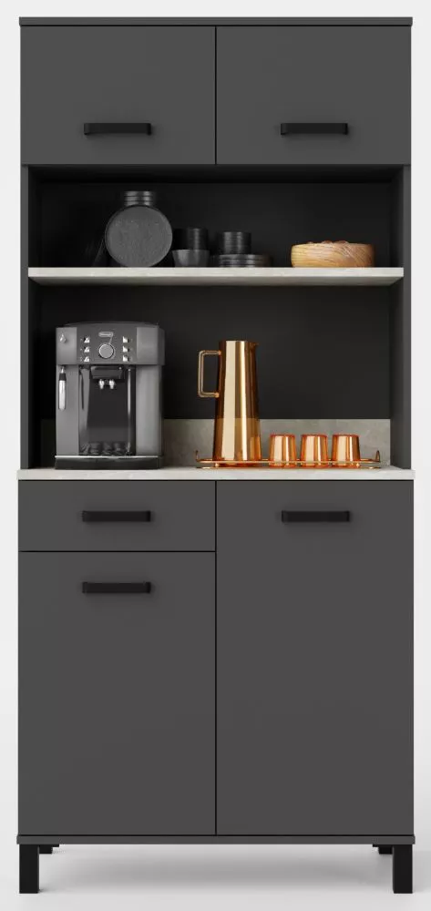 Sekcija Linda Buffet 80 Korpusa krāsa: antracīts, · 80 × 35 × 177 cm