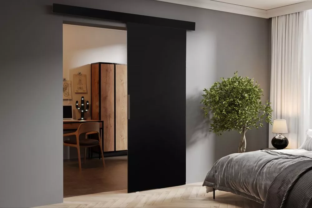 Bīdāmās durvis Malibu Classic · Melns · 106 × 205 cm
