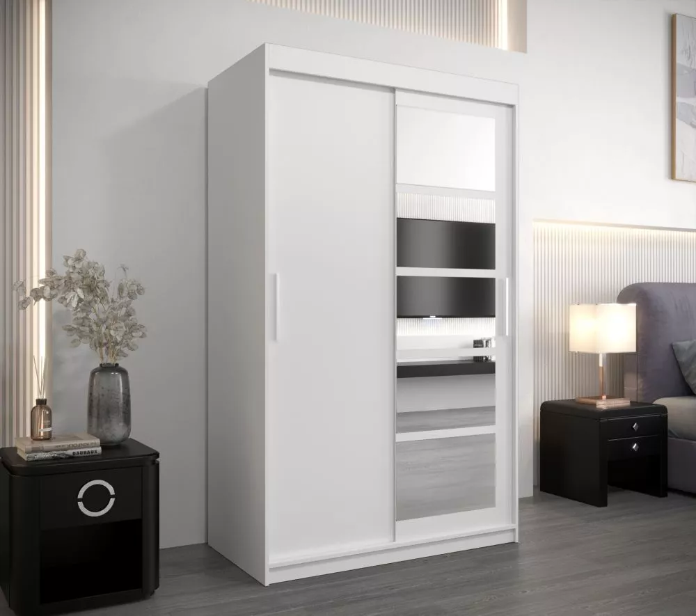 Skapis Roma 1 · Balts · 120 × 62 × 200 cm