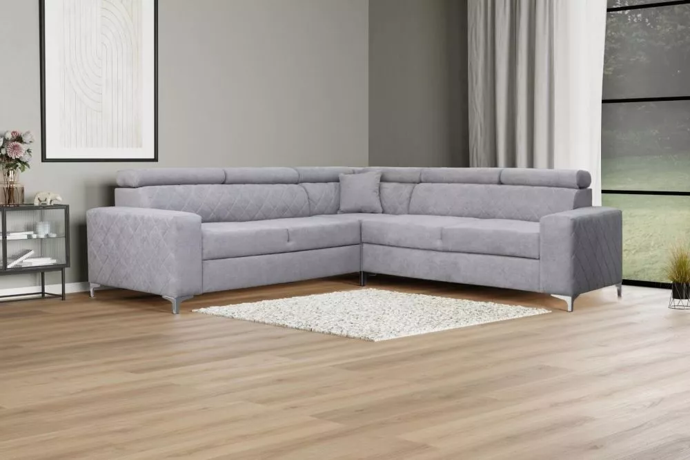 Dīvāns Logan standard · Pelēks · 270 × 270 × 86 cm