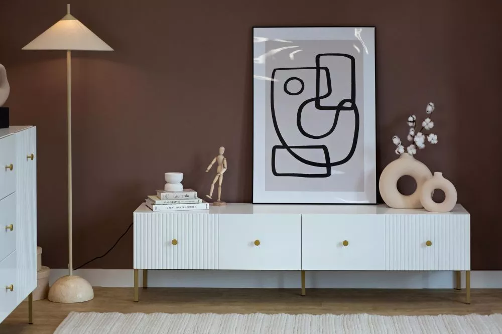 TV tumba Viena RTV180 · Balts · 180 × 42 × 48 cm