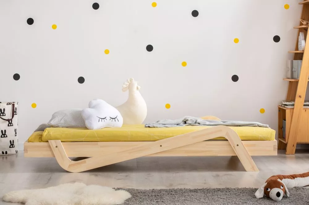 Gulta Zig ar stelāžu Guļamvietas platums: 80 cm, Guļamvietas garums: 180 cm, · Priede · 91.2 × 185.6 × 37 cm