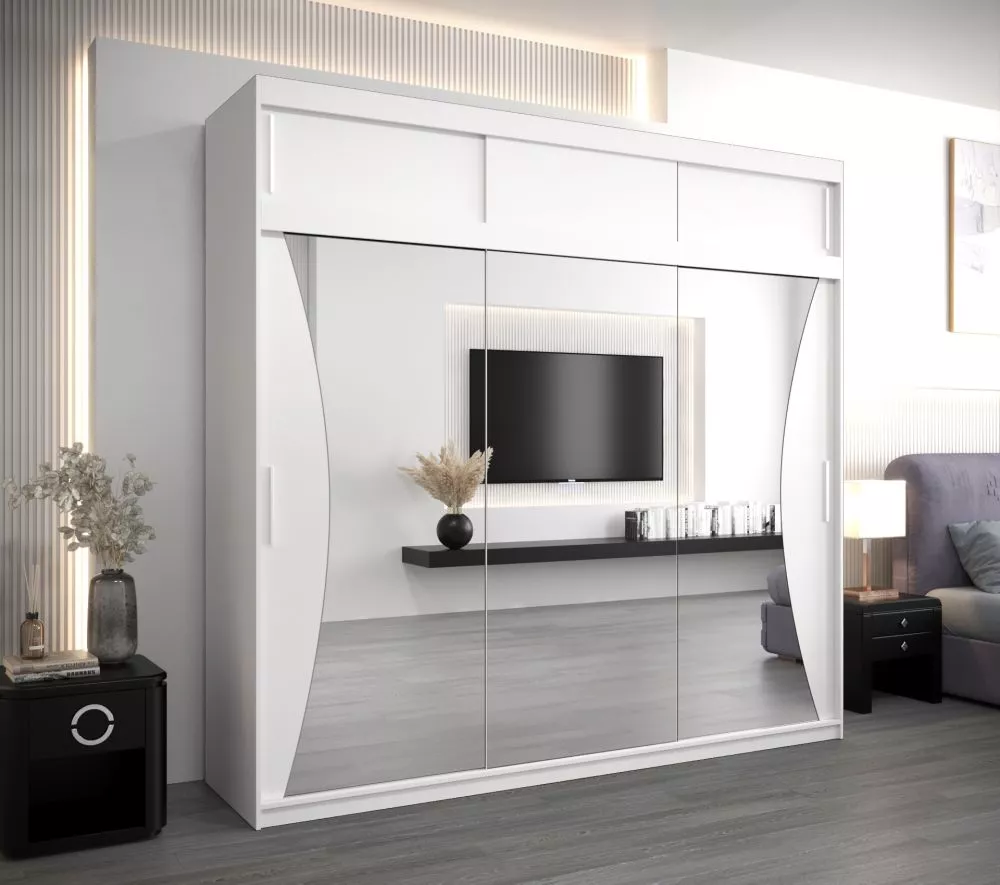 Skapis Monaco Premium · Balts · 250 × 62 × 240 cm