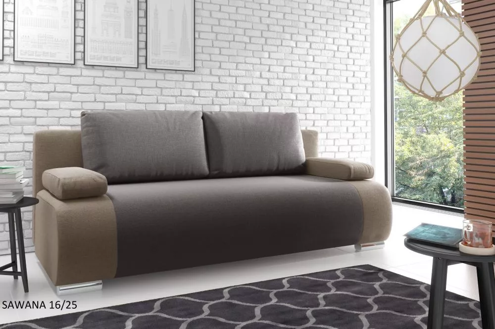 Dīvāns Leon Classic Standard · Tumši brūns + brūns · 90 × 200 × 74 cm