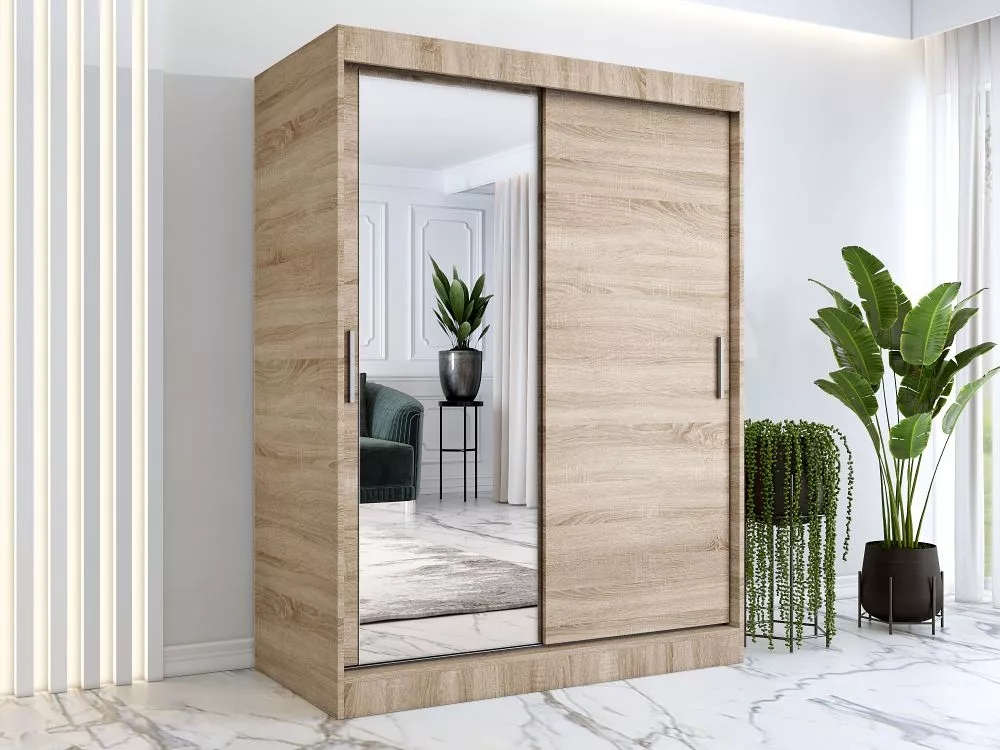 Skapis Sofia Mirror · Sonoma · 150 × 60 × 200 cm