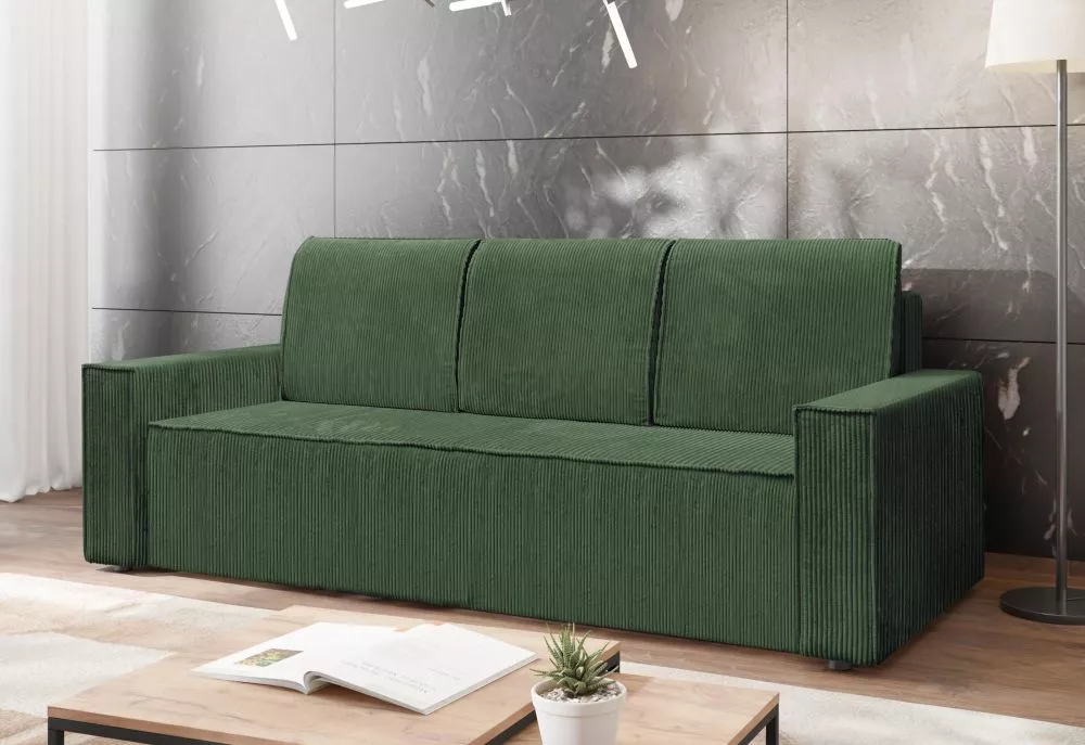 Dīvāns Leo Comfort standard · Tumši zaļš · 97 × 236 × 88 cm
