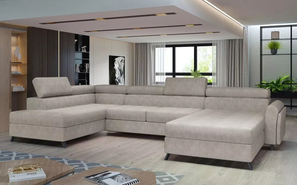 Dīvāns Josette Premium standard · Bēšs · 190 × 360 × 98 cm