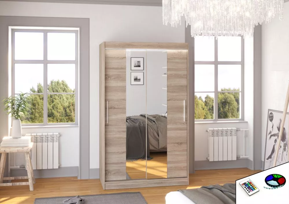 Skapis Santos ar LED · Trifele · 120 × 58 × 200 cm