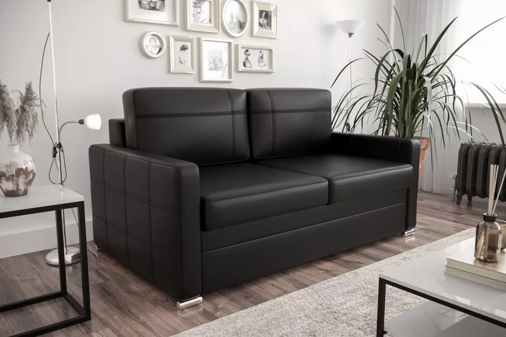 Dīvāns Sofa Avanti 4 standard · Melna · 99 × 187 × 82 cm