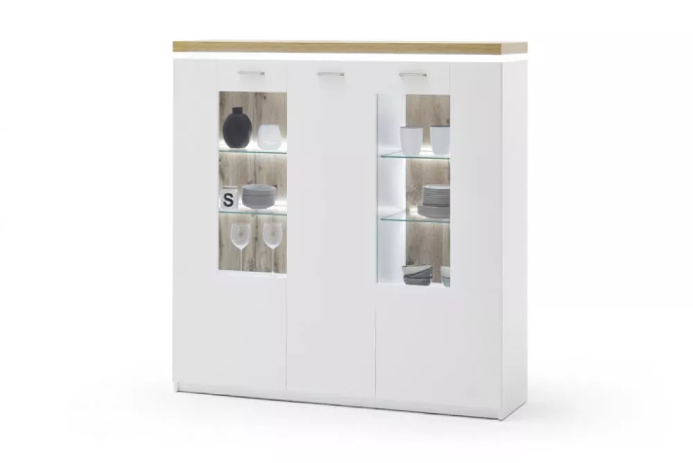 Sekcija Cali KS3D ar LED Korpusa krāsa: balts, · 138 × 38 × 143 cm