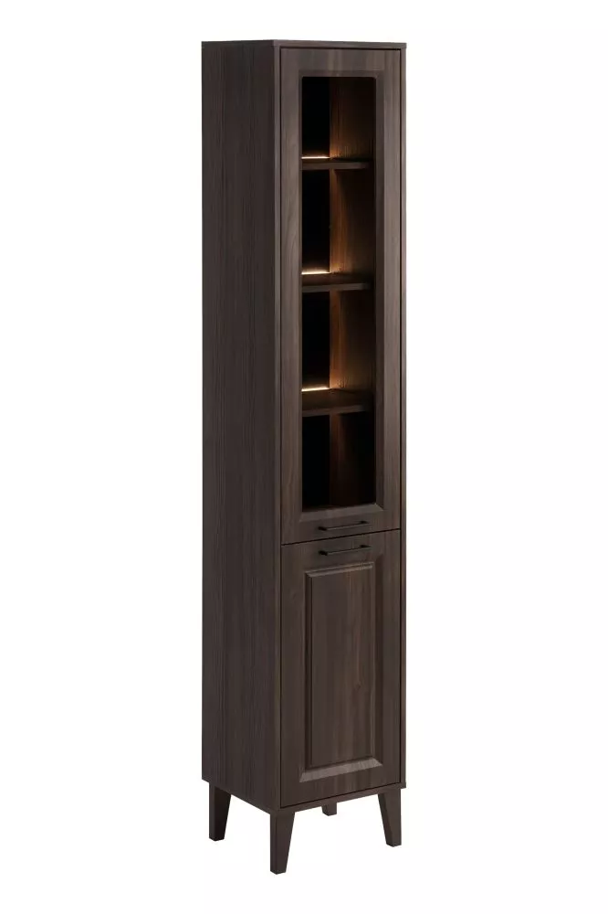 Vannas istabas skapītis Dorothy Ristretto 80-40-2D ar LED · Ristretto baroka ozols · 40 × 205 × 35 cm