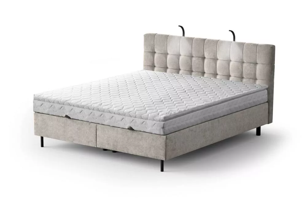 Gulta Muna Standard ar LED Guļamvietas platums: 160 cm, Guļamvietas garums: 200 cm, · Bēšs · 166 × 211 × 137 cm