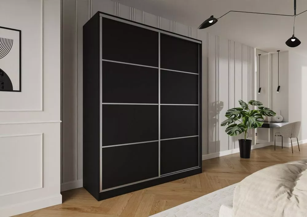Skapis Trend 3 · Melns · 180 × 60 × 245 cm