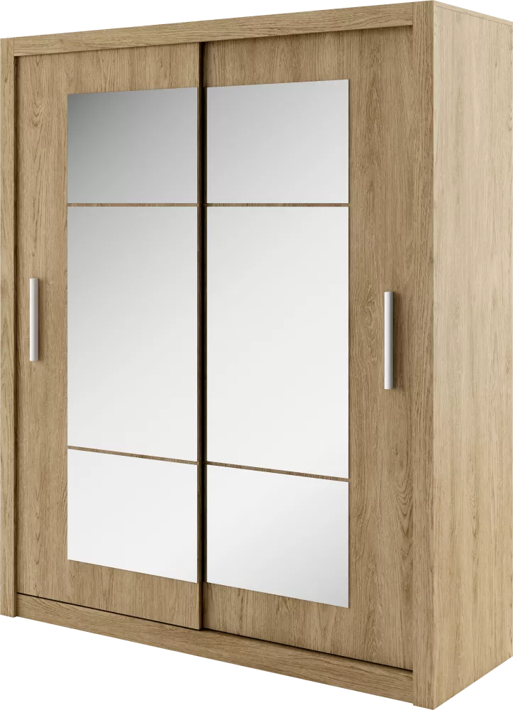 Skapis Idea ID-02 · Ozols shetland · 180 × 60 × 215 cm