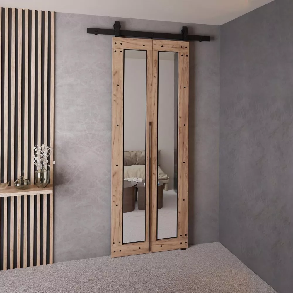 Bīdāmās durvis Qudio Loft-8 · Ozols craft zelts · 66 × 205 cm