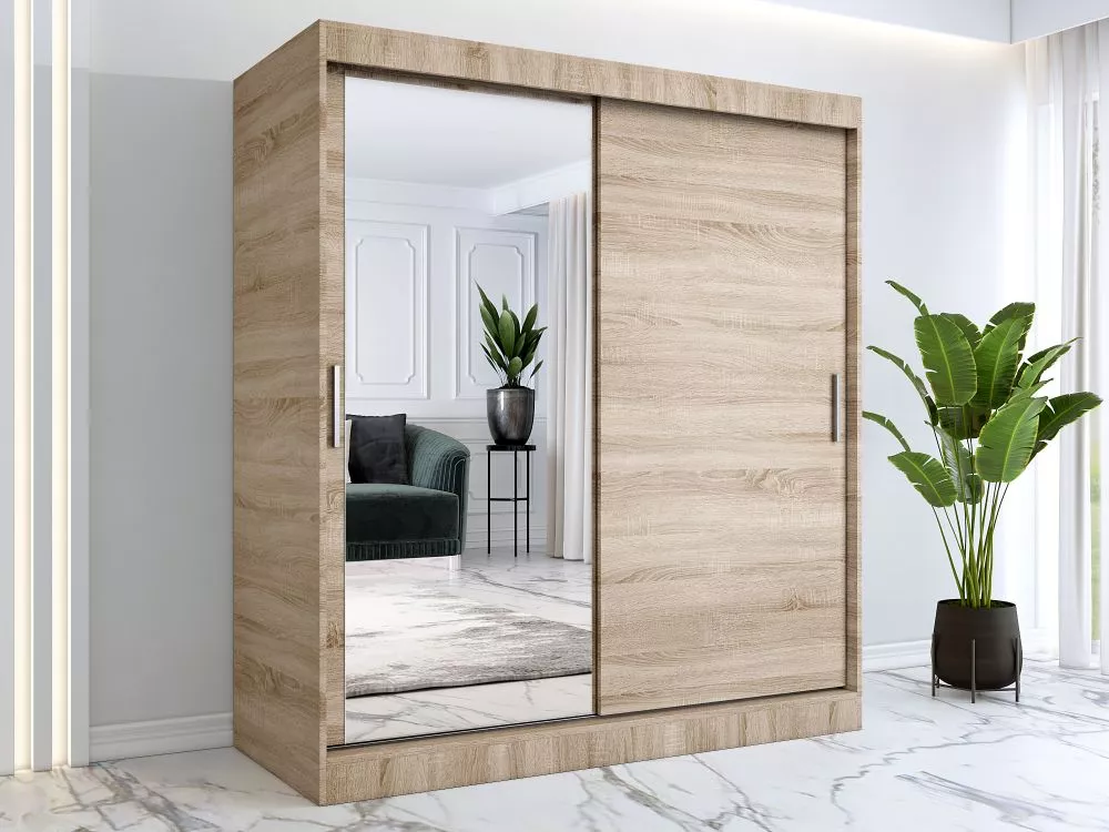 Skapis Sofia Mirror · Sonoma · 180 × 60 × 200 cm
