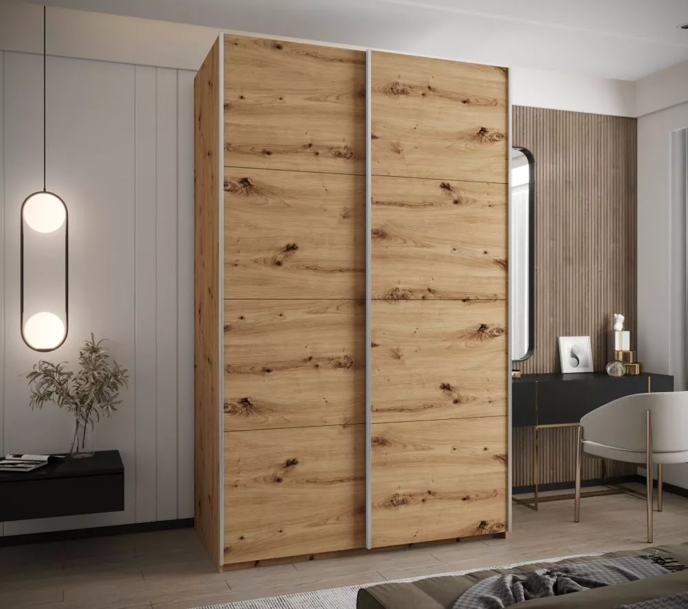 Skapis Lux 1 · Ozols artisan · 160 × 61 × 245.5 cm