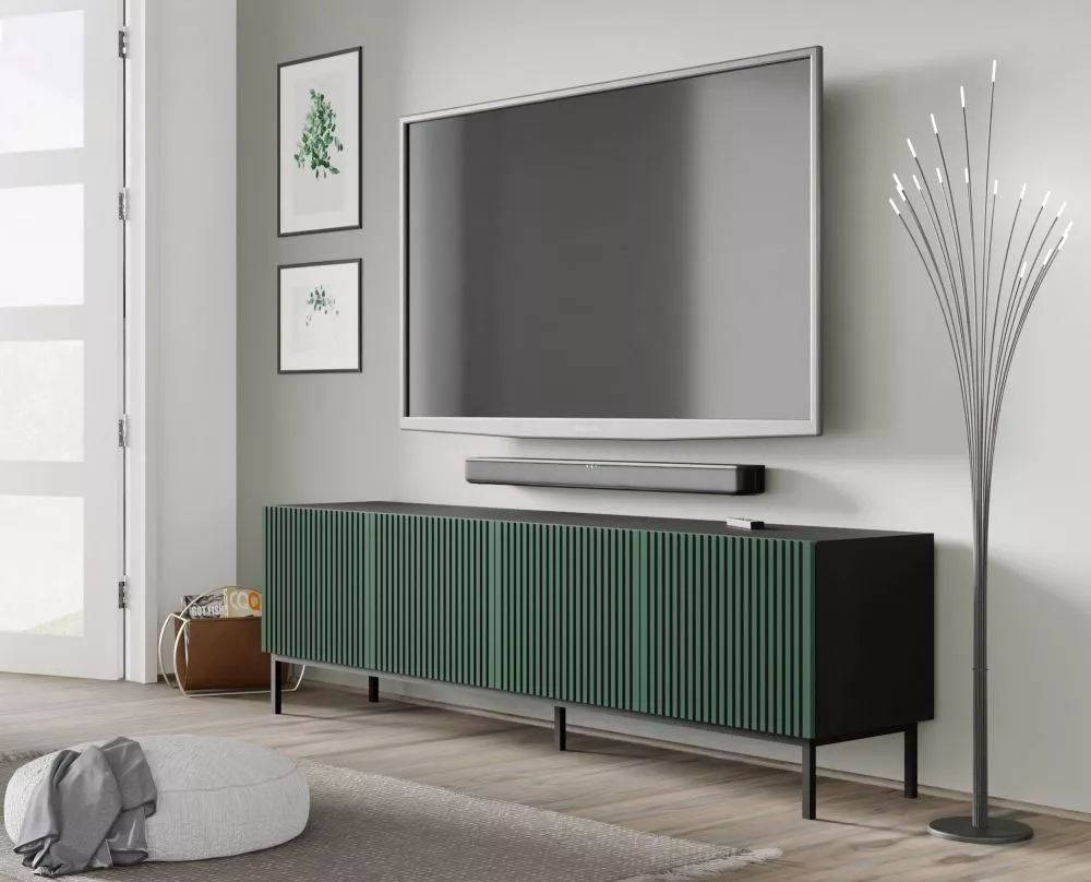 TV tumba Ravenna F Black Frame RTV 4D · 199.6 × 41.8 × 57.8 cm