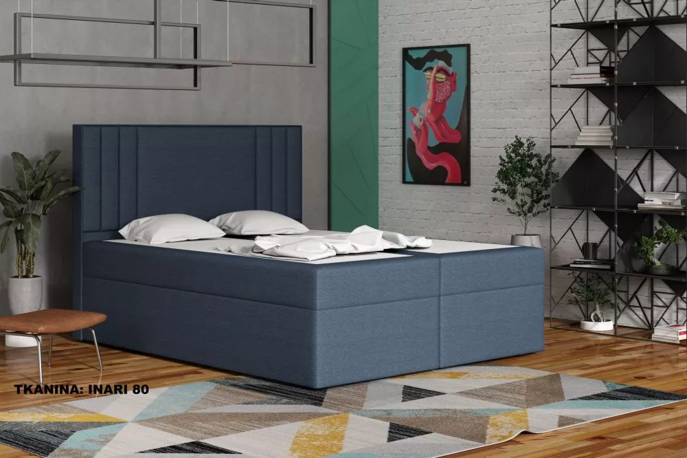 Gulta Cosmo Premium Standard Guļamvietas platums: 160 cm, Guļamvietas garums: 200 cm, · Zili pelēks · 162 × 210 × 120 cm