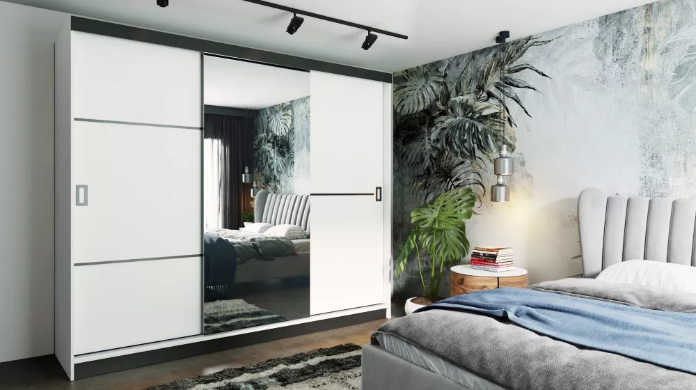 Skapis Retro 2 · Balts · 200 × 60 × 205 cm