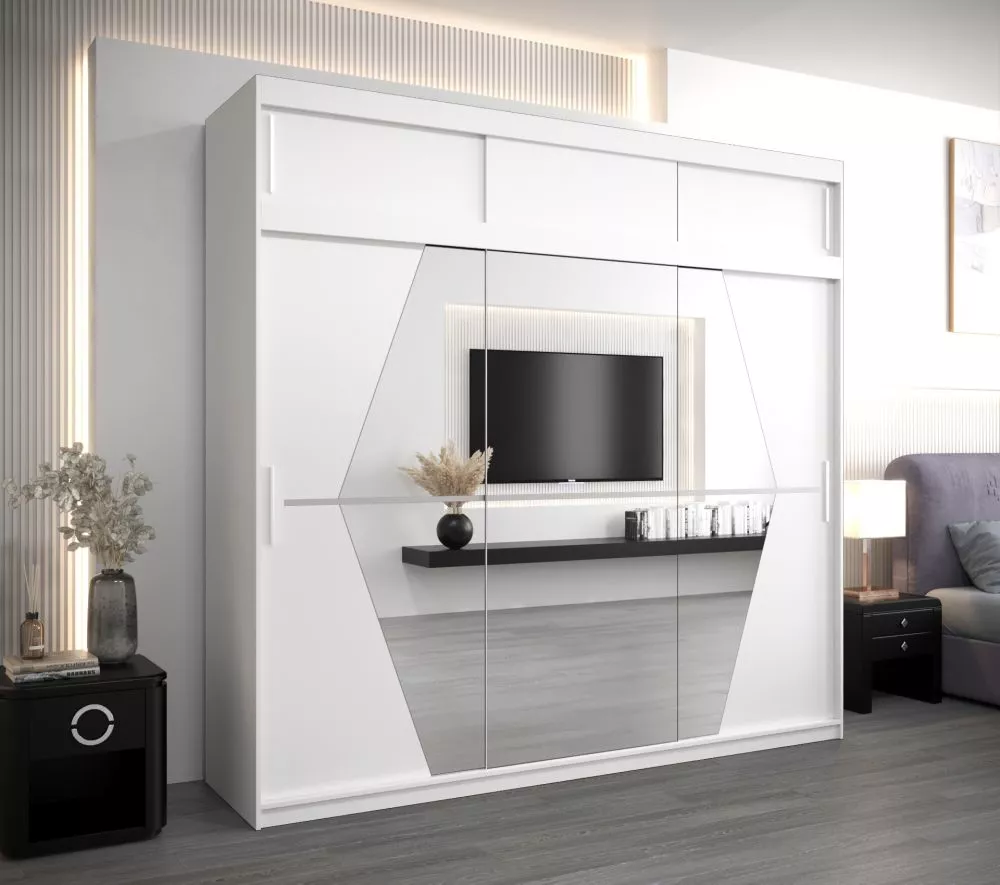 Skapis Boliwia Premium · Balts · 250 × 62 × 240 cm