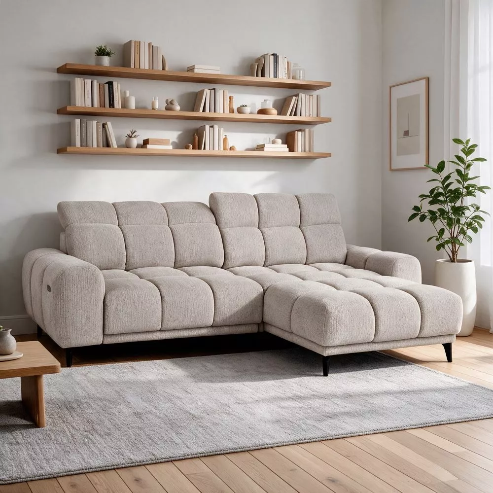Dīvāns Monza Mini Electric Standard · Krēma · 182 × 275 × 85 cm