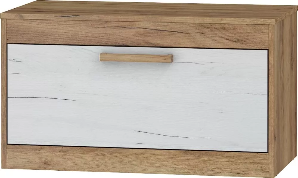 Kumode Maximus MXS 33 · Zelts ozols + balts ozols · 80 × 41.4 × 45.5 cm