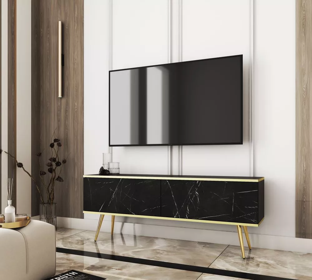 TV tumba Oro Gold · 135 × 32 × 53 cm