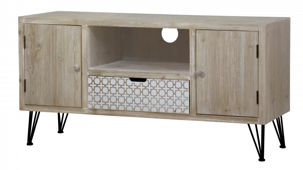 TV tumba Loano LO022 · Gaiši brūns · 115 × 43 × 60 cm