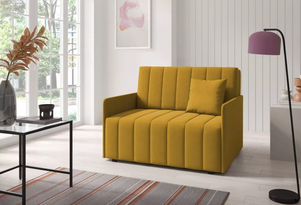 Mīksts krēsls Neo 2 standard Sēdvietas dziļums: 60 cm, · Dzeltens · 120 × 97 × 85 cm