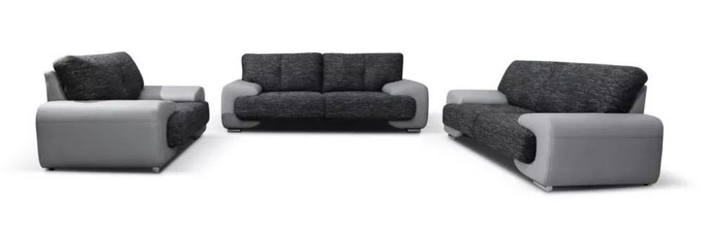 Komplekts Margo 3S+2S+1S Standard · Grafīts + pelēks · 100 × 230 × 90 cm