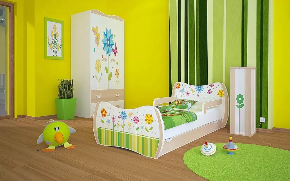 Bērnu gulta Dream L04 160x80 DM09 ar stelāžu Guļamvietas platums: 80 cm, Guļamvietas garums: 160 cm, · 104 × 164 × 71 cm