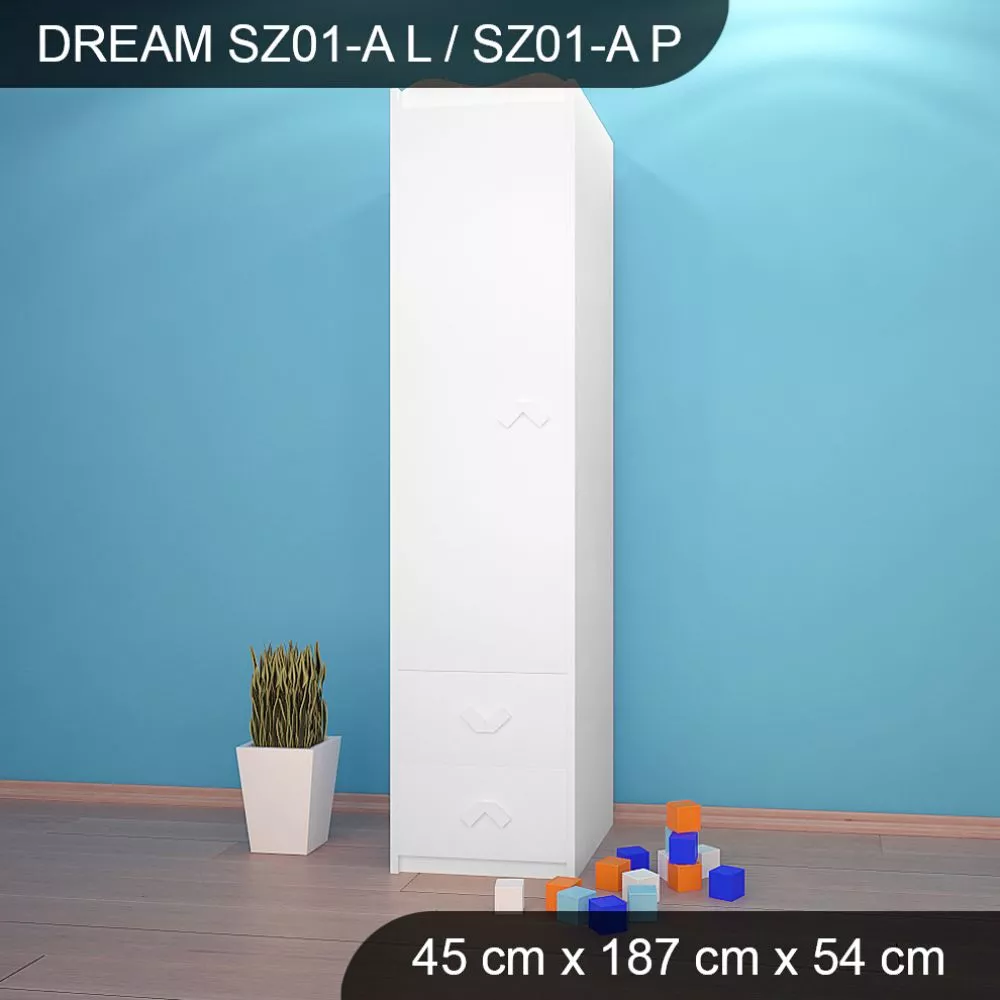 Bērnu skapis Dream SZ01-A · 45 × 54 × 187 cm