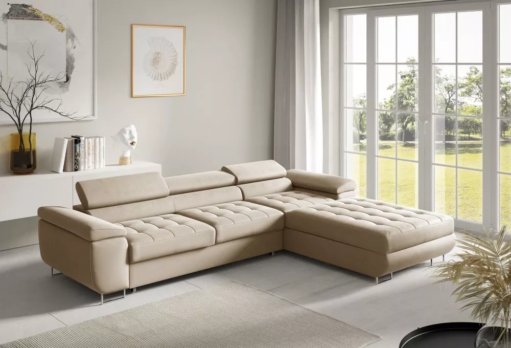 Dīvāns Corner 272 standard · Tumši bēšs · 200 × 277 × 87 cm