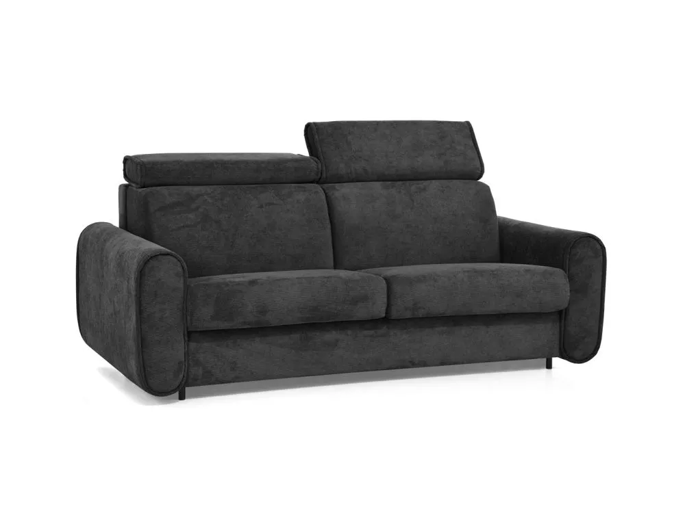 Dīvāns Perotti Standard ar matraci · Melns · 100 × 214 × 105 cm