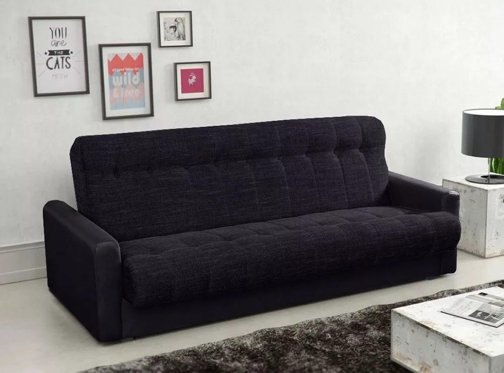 Dīvāns Marcin Classic standard · Melns · 85 × 210 × 90 cm