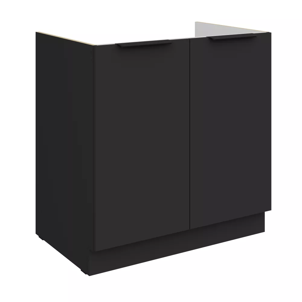 Virtuves skapis Aria Black 80 ZL 2F BB