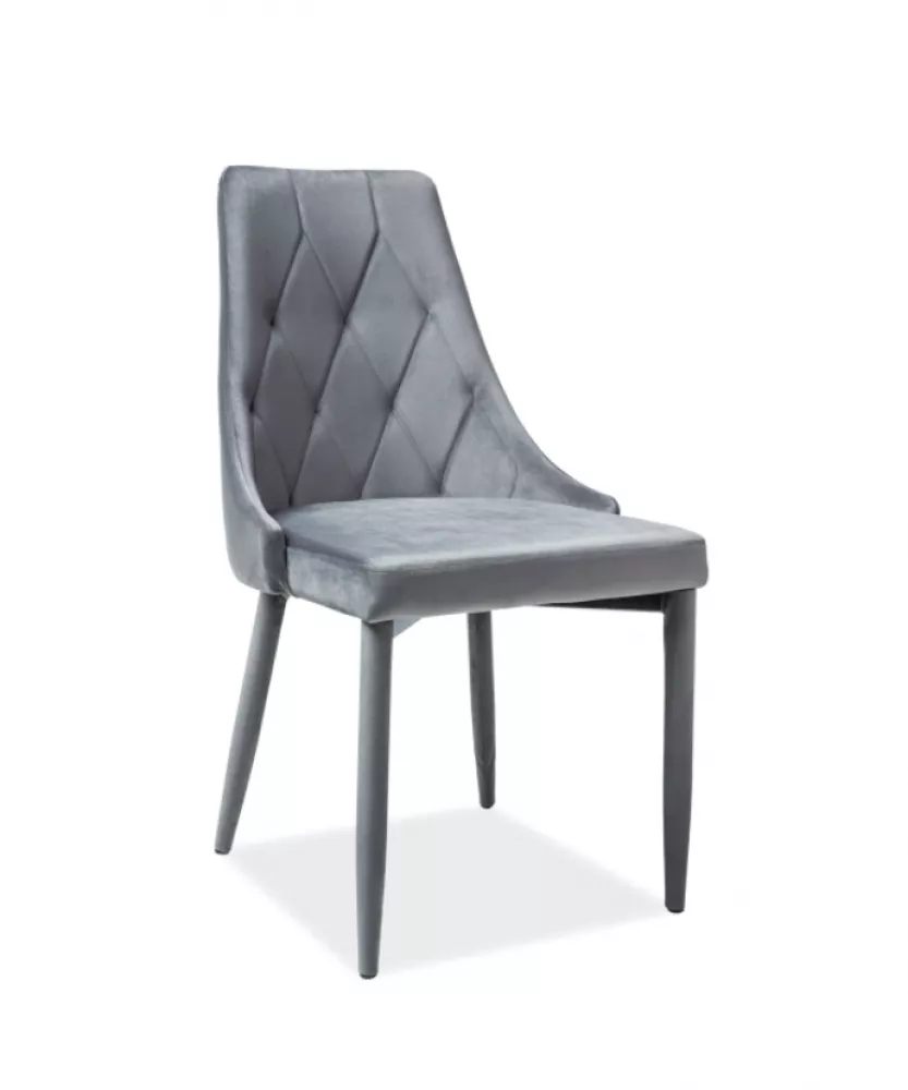 Krēsls Trix Velvet · Pelēks · 89 × 49 × 59 cm