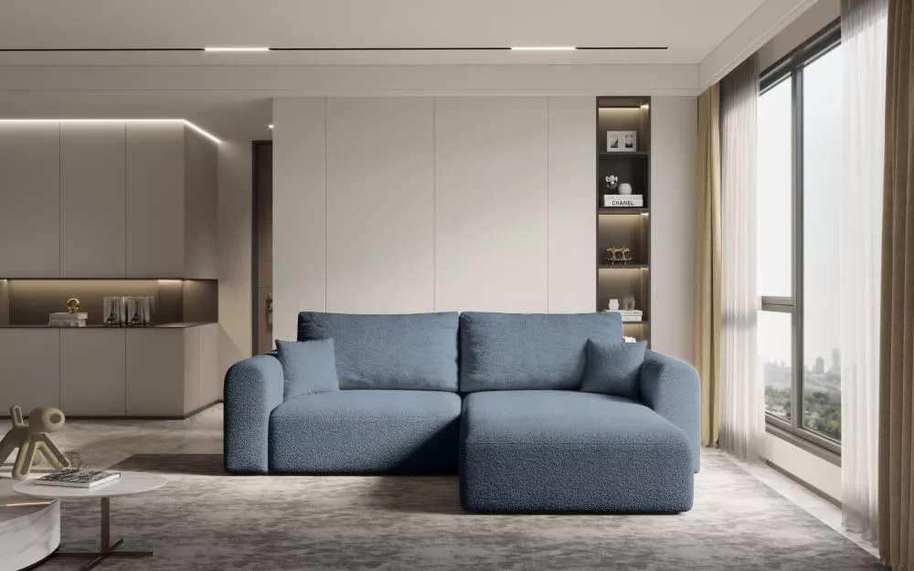 Dīvāns Karo Comfort Standard · Tumši zils · 165 × 248 × 79 cm