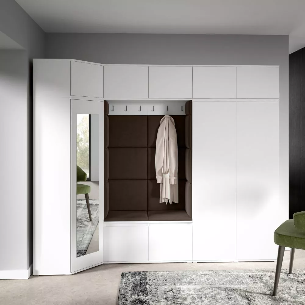 Apavu plaukts Emi 39 Trinity Korpusa krāsa: balts, · 260 × 225 × 70 cm