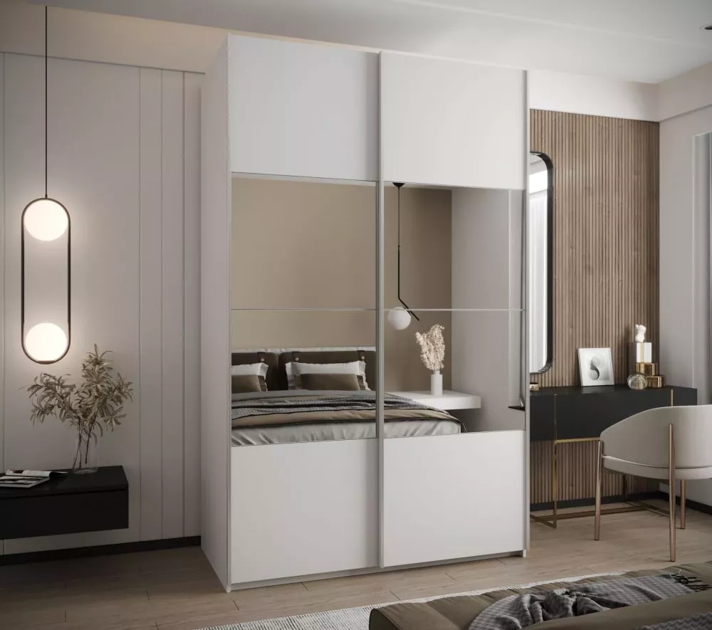 Skapis Lux 4 · Balts · 160 × 61 × 245.5 cm