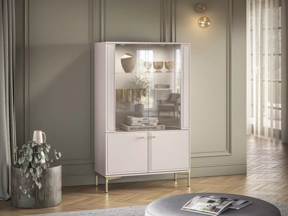 Sekcija Sandro 03 ar LED · Kašmira · 92 × 40 × 149 cm