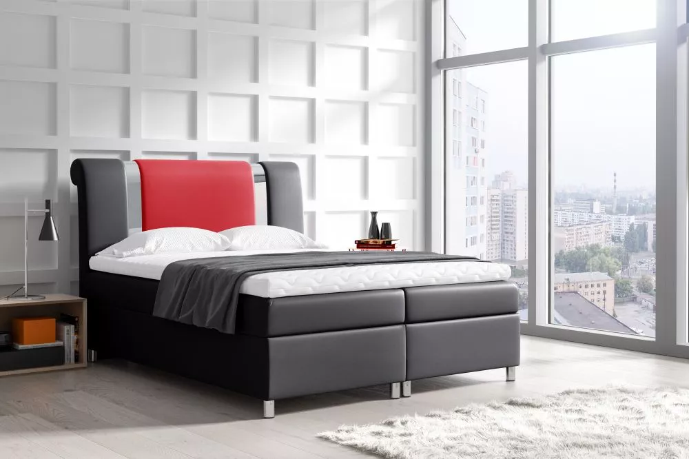 Gulta Mars Premium Standard Guļamvietas platums: 200 cm, Korpusa krāsa: melns, Guļamvietas garums: 200 cm, · 200 × 229 ×