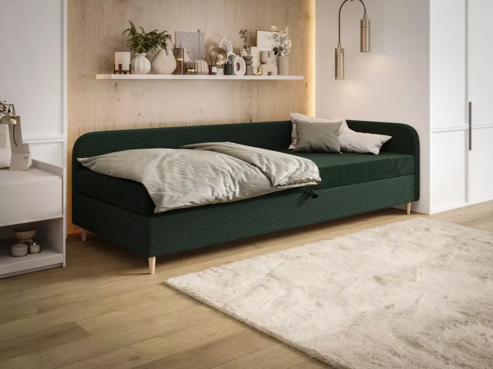 Gulta Miko Comfort Standard Guļamvietas platums: 90 cm, Guļamvietas garums: 200 cm, · Zaļš · 95 × 203 × 75 cm