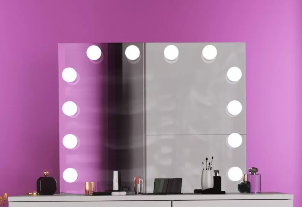 Spogulis Full 12 LED · Balts · 80 × 10 × 65 cm