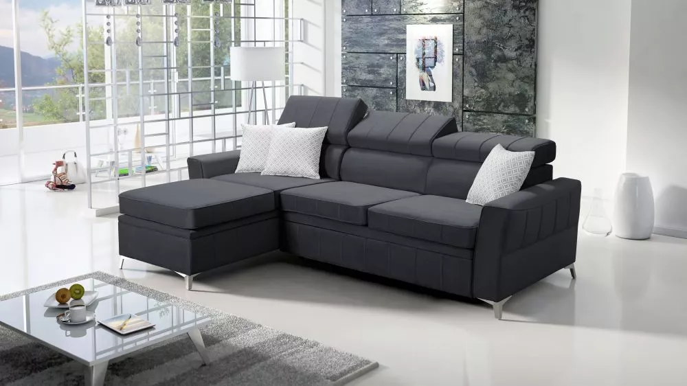 Dīvāns Bartez 1 Standard · Tumši pelēks · 174 × 244 × 80 cm
