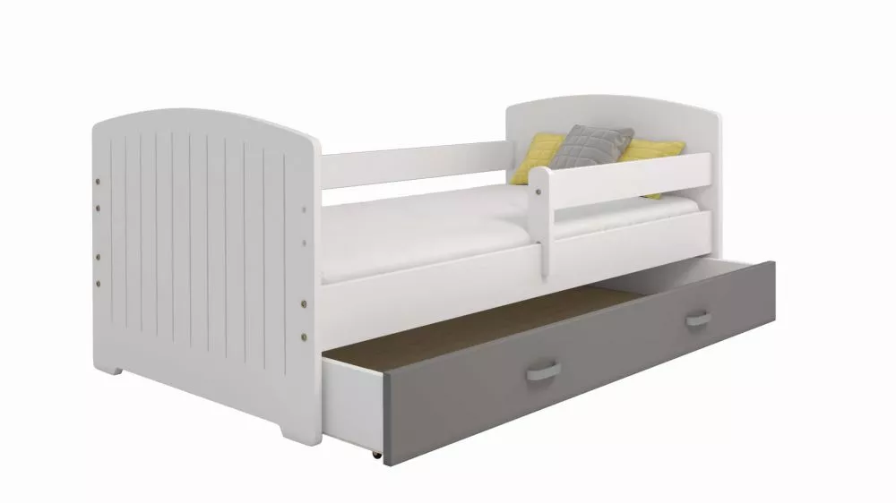 Bērnu gulta Miki B5 ar stelāžu Guļamvietas platums: 80 cm, Guļamvietas garums: 160 cm, · 85 × 164 × 65 cm
